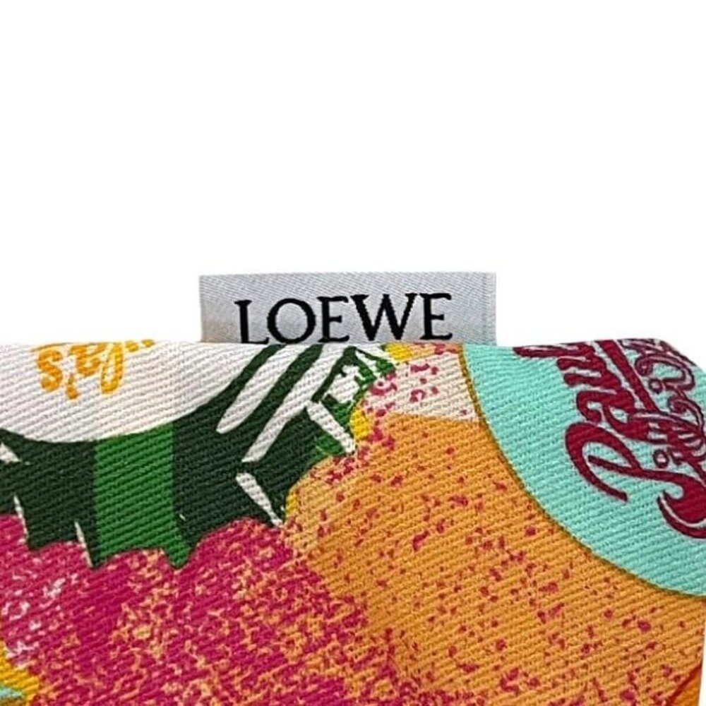 Loewe Drawstring Pouch Drawstring Ring Orange Pin… - image 7